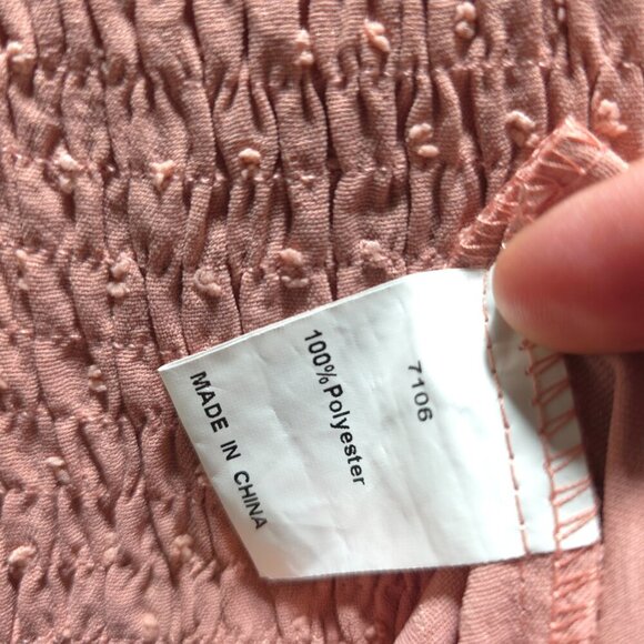 Pretty Garden Pink‎ Short Sleeve Smocked Tiered Maxi Dress Size Medium - Picture 4 of 8